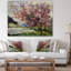 Arbre avec fleurs printanières - reproduction d'art-35120101-35120098