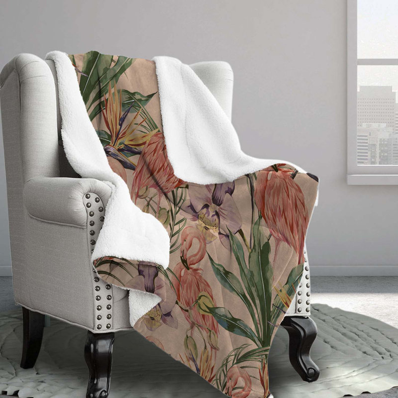 Flamingo Polyester Comforter, Twin Comforter + 1 Standard Pillowcase
