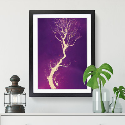 FRM-V0523-1878X Plum Tree Splash 1 Piece Single Picture Frame Wall Art