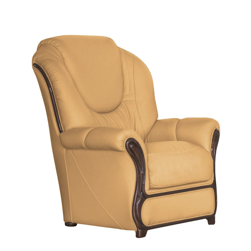 Kirkpatrick Faux Leather Armchair, Nut