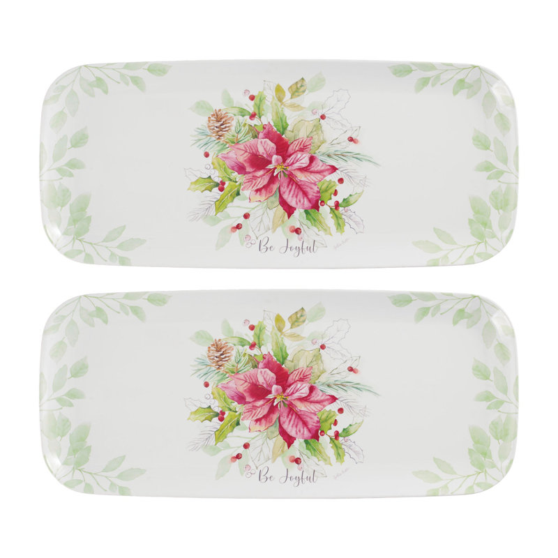 2-Piece Joyful Holiday 15" Tray