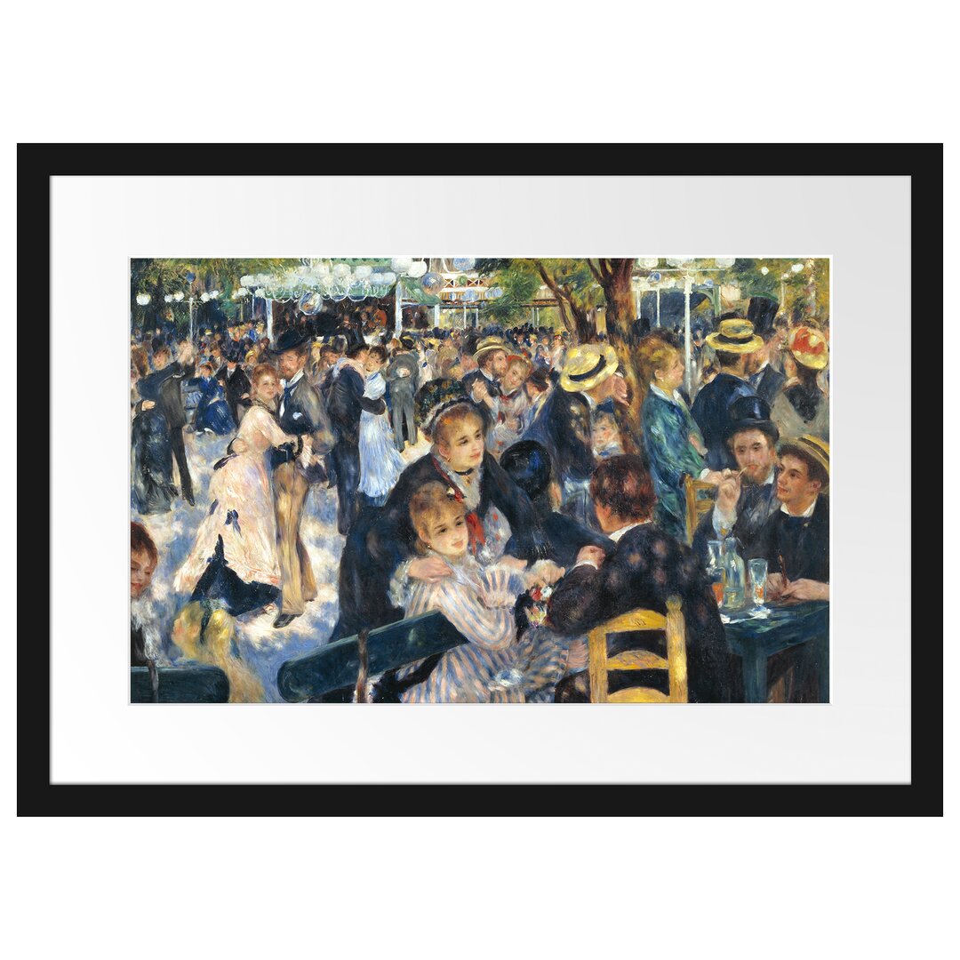 Gerahmter Kunstdruck Bal Du Moulin De La Galette von Pierre-Auguste Renoir