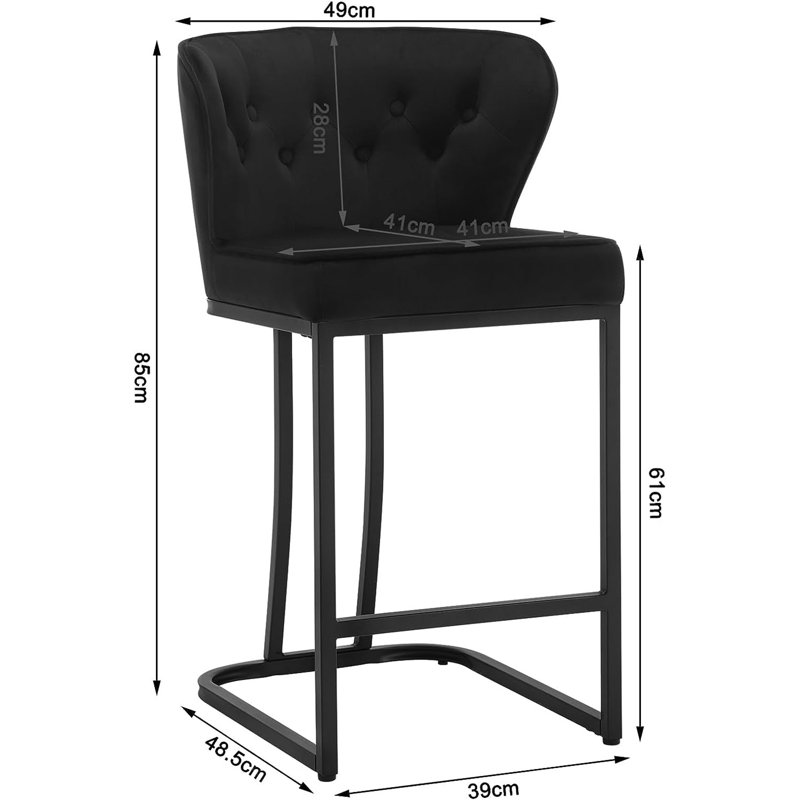 Plath Bar Stool Set, Black