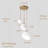 3 - Light Dimmable Globe Chandelier With Irregular White Lampshades