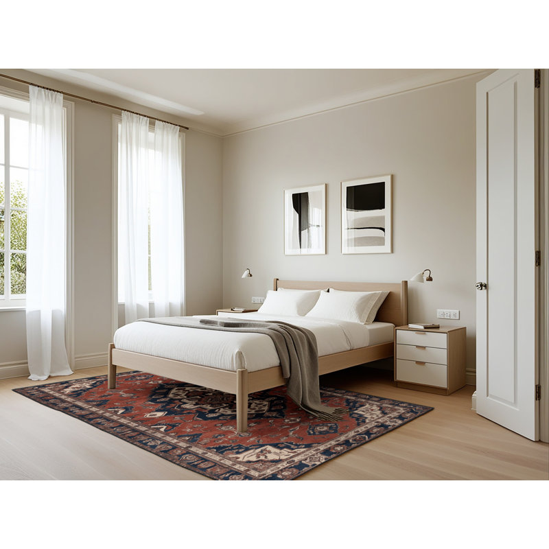 Tapis brun lavable à la machine, Rectangle 5 pi x 7 pi