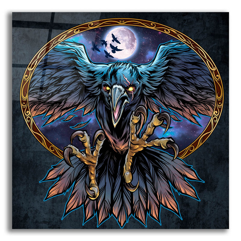 Logo Corax Russ sur plastique / acrylique par Flyland Designs Print, H 12 po x l 12 po x P 0,13 po