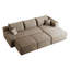 Canapé modulaire à compression, canapé de maison en velours côtelé moelleux de 95 pouces