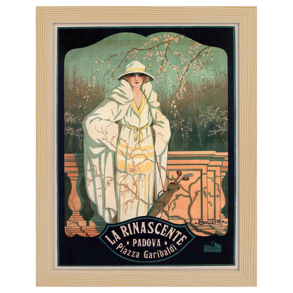 Leinwandbild Vintage Advertising Poster La Rinascente