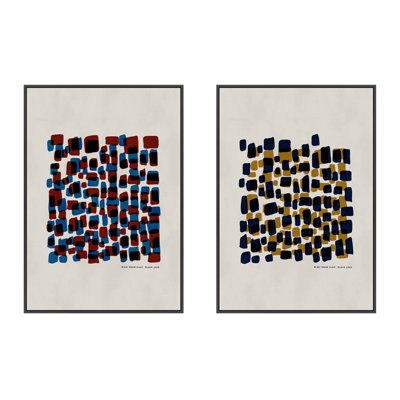 Mosaic of Movements. Set of 2 by Romina Gadler - Framed Wall Art