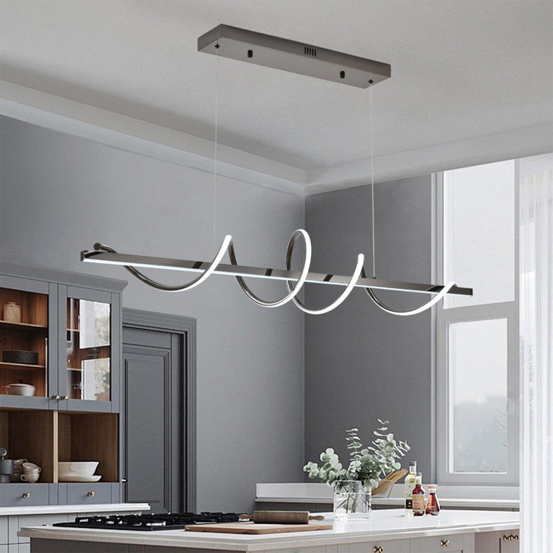 Modern Led Pendant Light For Kitchen Island Lighting  Modern Chandelier Dining Room Lighting Fixture Over Table Dimmable Ceiling Pendant Lights Creative Snake Shaped Twist Design