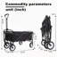 Chariot pliable pliable avec roulettes tout-terrain-112369195