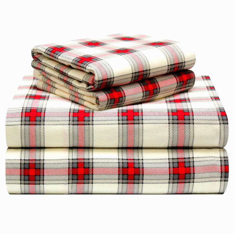 Manchester Cozy Cotton Flannel Sheet Set - Warm & Soft Luxury Bedding with Deep Pockets & Elastic All Around - Double Brushed & Pre-Shrunk for Ultimate Comfort