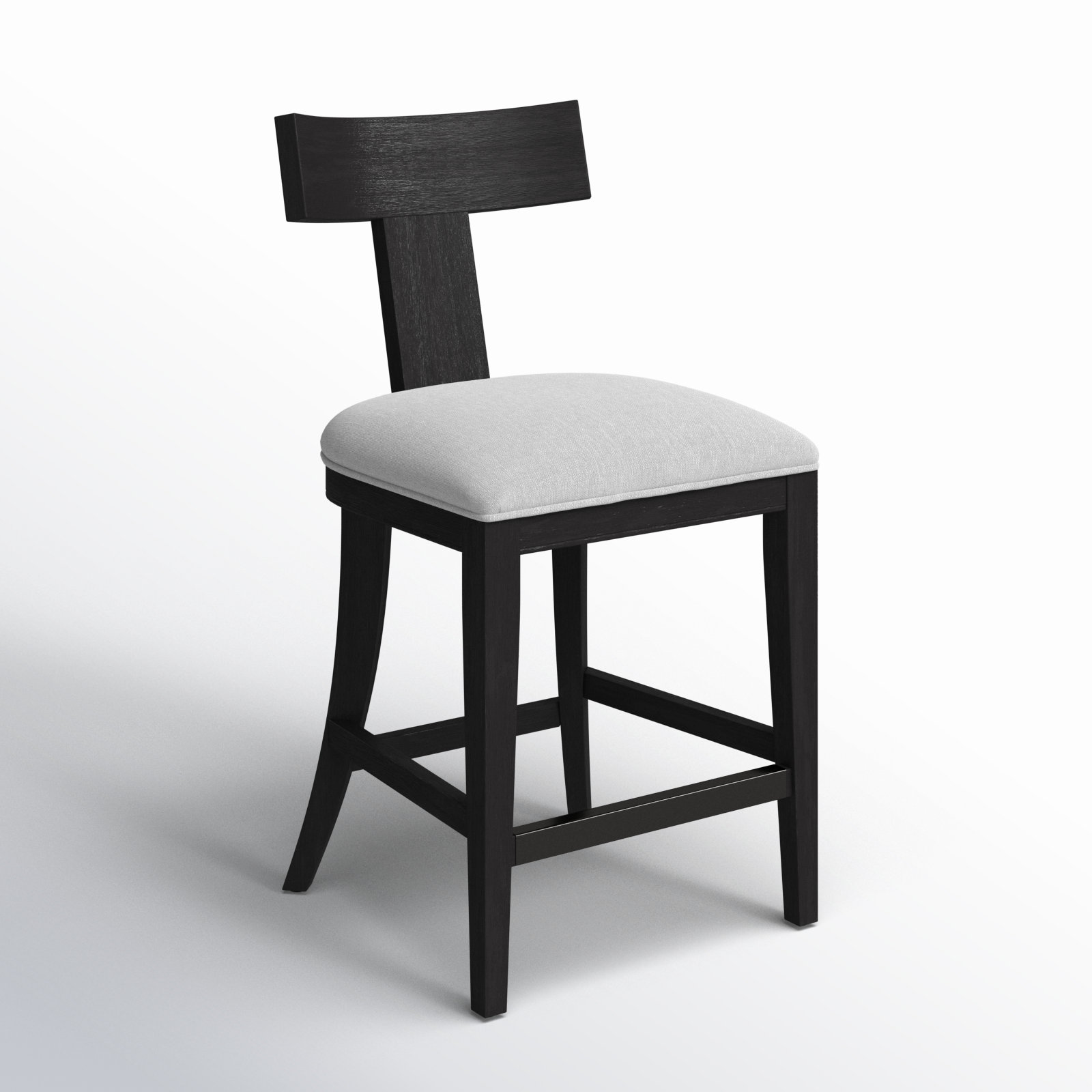 Yasmina 26" Bar Stool, Charcoal Black