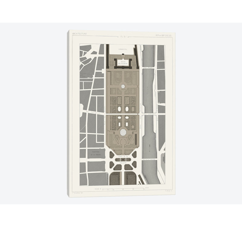 «Palais Des Tuileries, Paris I» par Vision Studio - impression sur toile tendue, H 40 po x l 26 po x P 1,5 po, Toile tendue