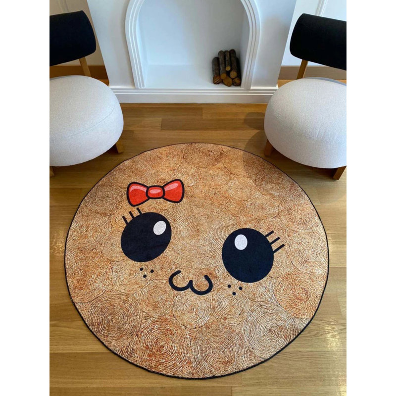Tapis rond rond avec envers antidérapant Toscana, Rond 3 pi 11 po