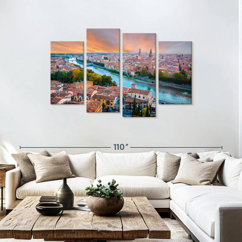Verona City, 48" H x 75" W