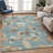 Machine Washable Indoor/Outdoor Chantille ACN2649 Botanical Rug-697883369-697883377
