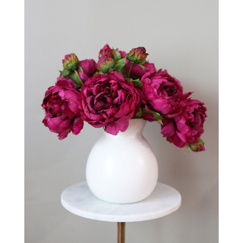 Yellow Peony 19.5", Pink, 21.5" H x 7" W
