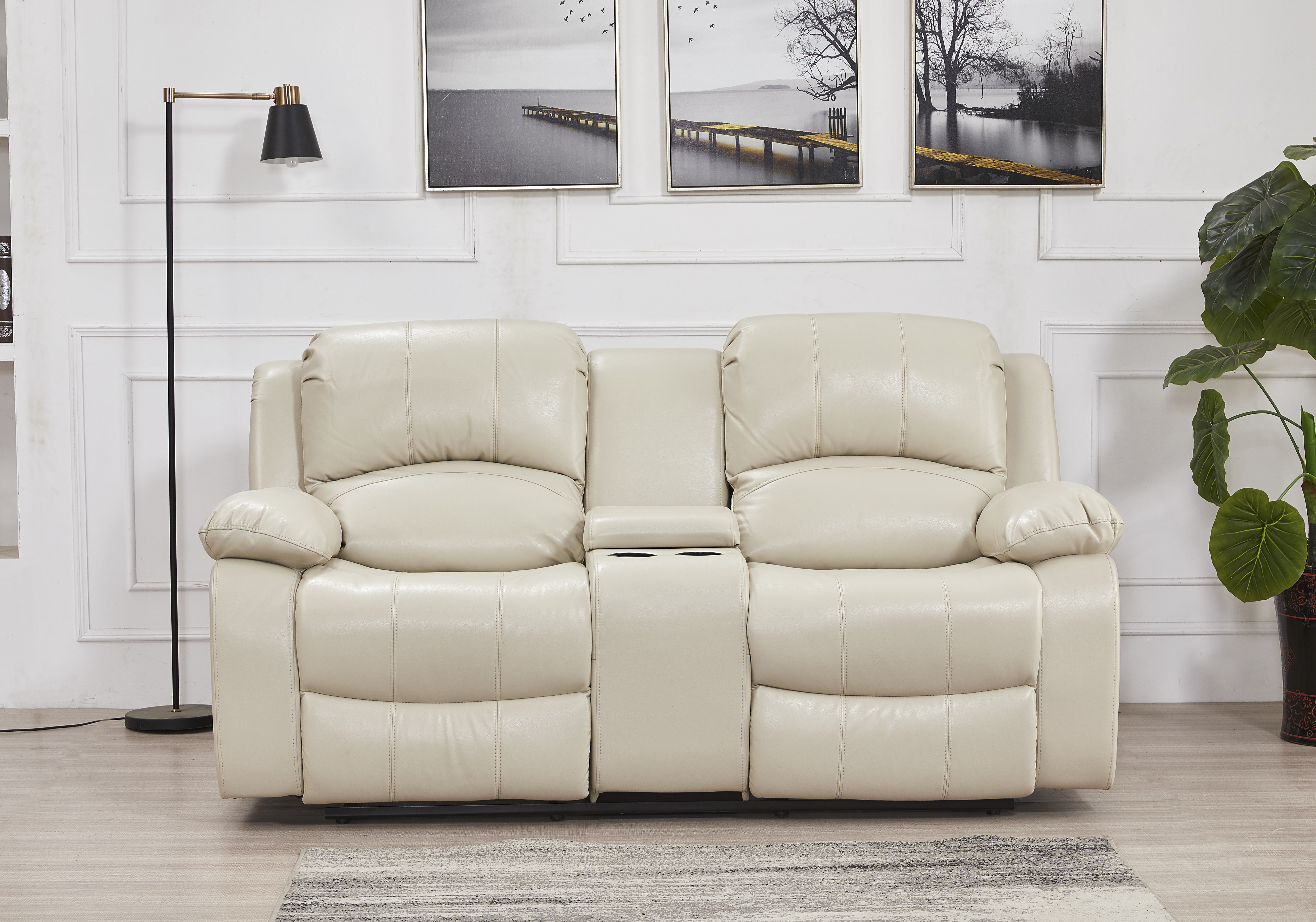Red Barrel Studio Convergent Faux leather Pillow top Arm Reclining ...