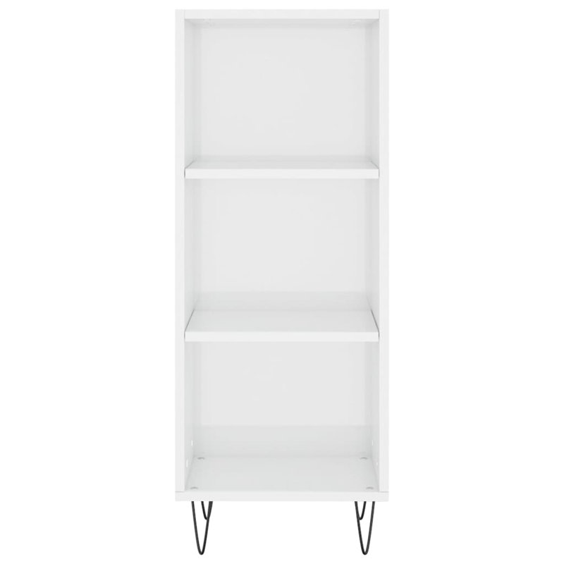 Bramfield 90 cm H x 34.5 cm W Standard Bookcase, Gloss White