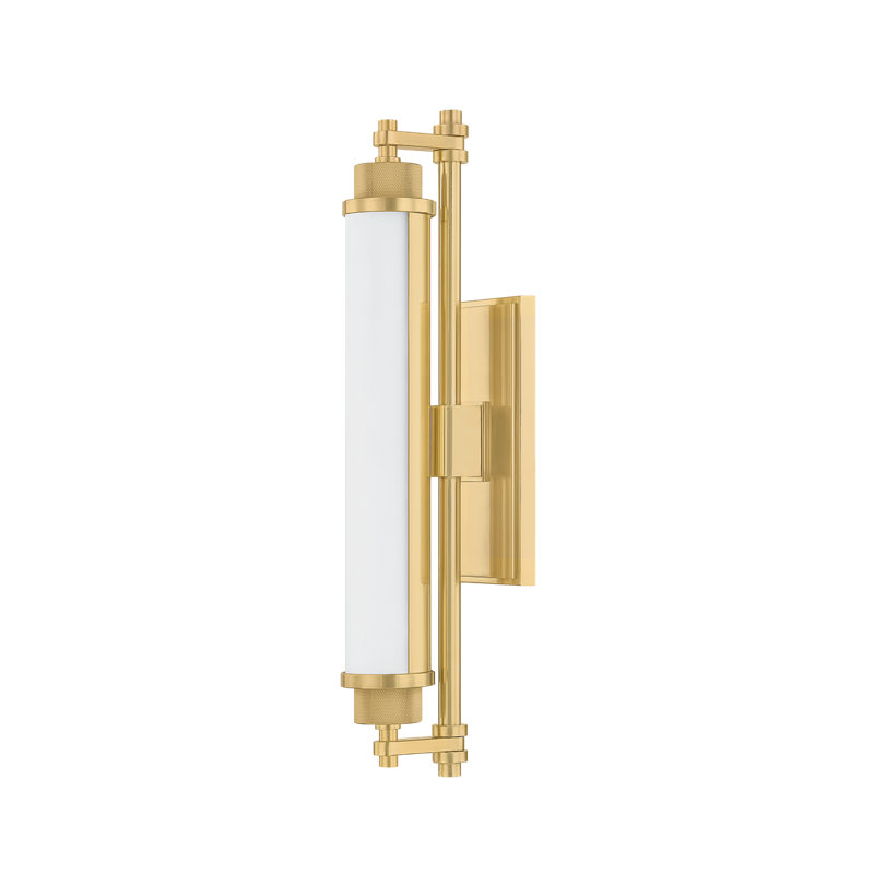 Plandome Bath and Vanity, Brass, 18'' H X 12.75'' W X 4.25'' D, 13 W