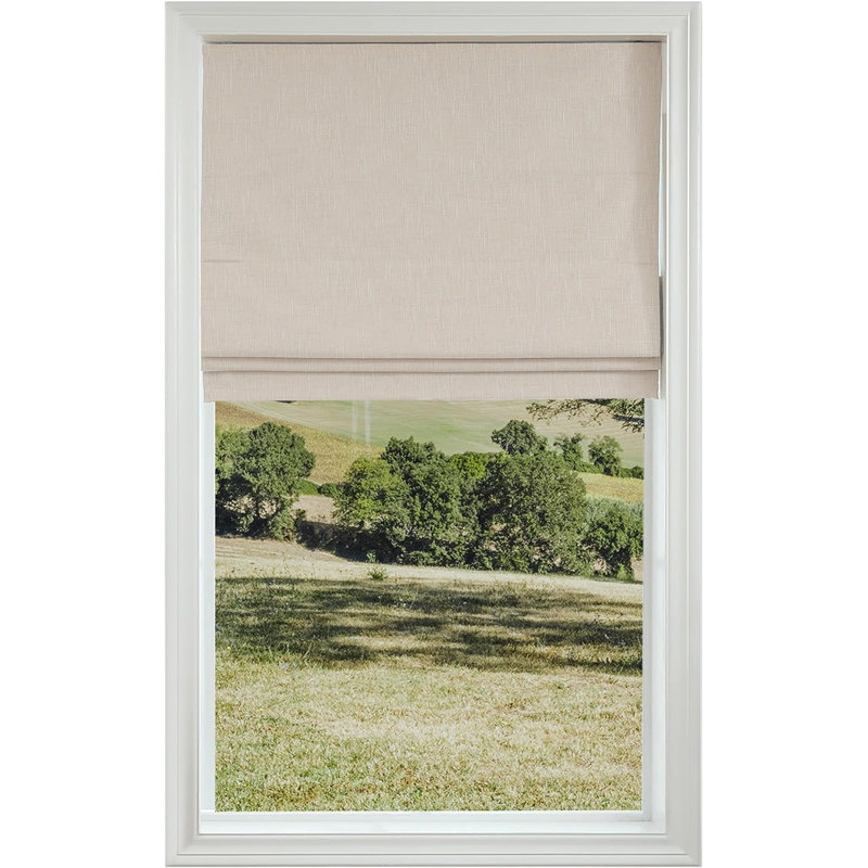 Store romain sans cordon à double couche, Beige, L 31 po x L 64 po