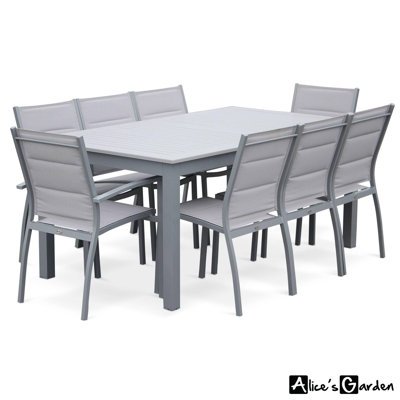 Gearhart 8 - Person Patio Dining Set with Extendable Rectangular Table , Cushions Included