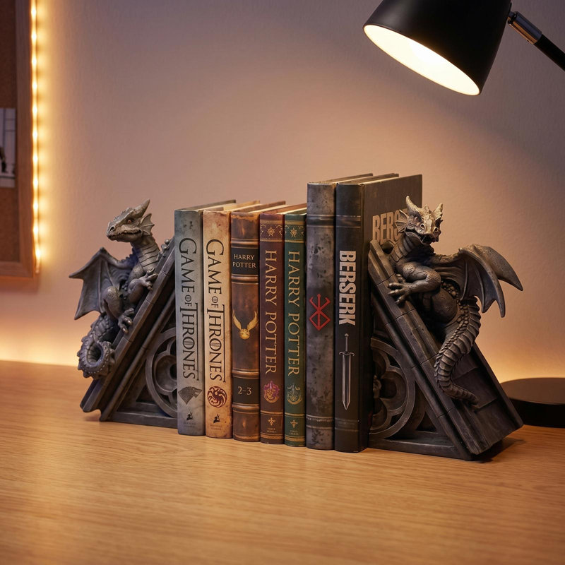 Serre-livres sculptés de style gothique
