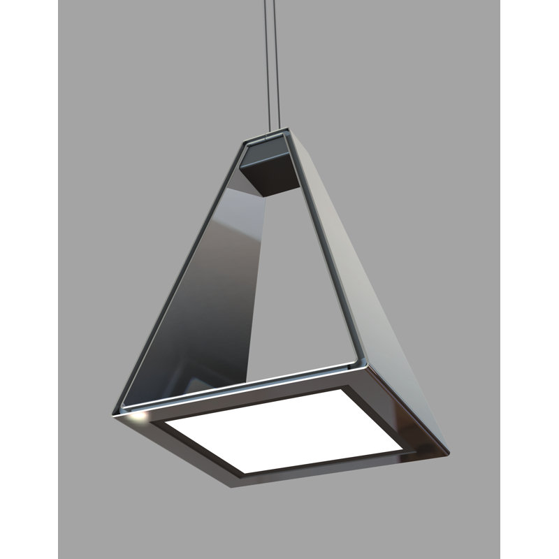 Tria 1-Light Single Geometric Pendant, Polished Chrome