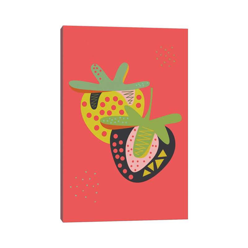 Strawberries by Flatowl - Wrapped Canvas Print, 66.04 cm H x 45.72 cm W x 3.175 cm D