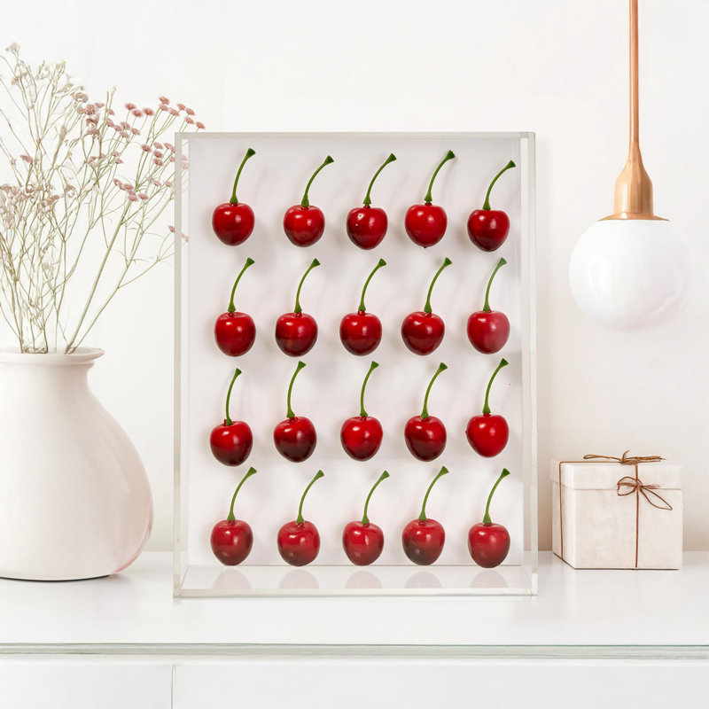 Acrylic Shadow Box 20 Red Cherry Wall Decor