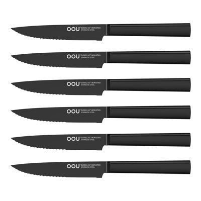 OOU, ensemble de 6 couteaux à steak allemand de 4,5 po
