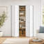 Porte double en bois manufacturé à 6 panneaux 48 po x 80 po H 48 po x 80 po avec quincaillerie d'installation-116319403-130165855