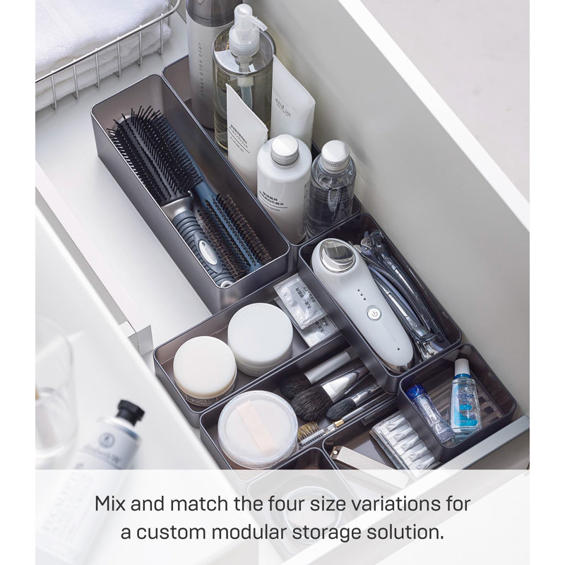 Yamazaki Home Stackable Organizers [Set Of 2] - Four Sizes, Large, Black