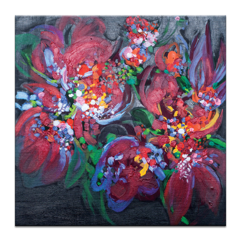 Amanda Morie - Painting on Canvas, Timber Floater Frame, 102cm H x 102cm W