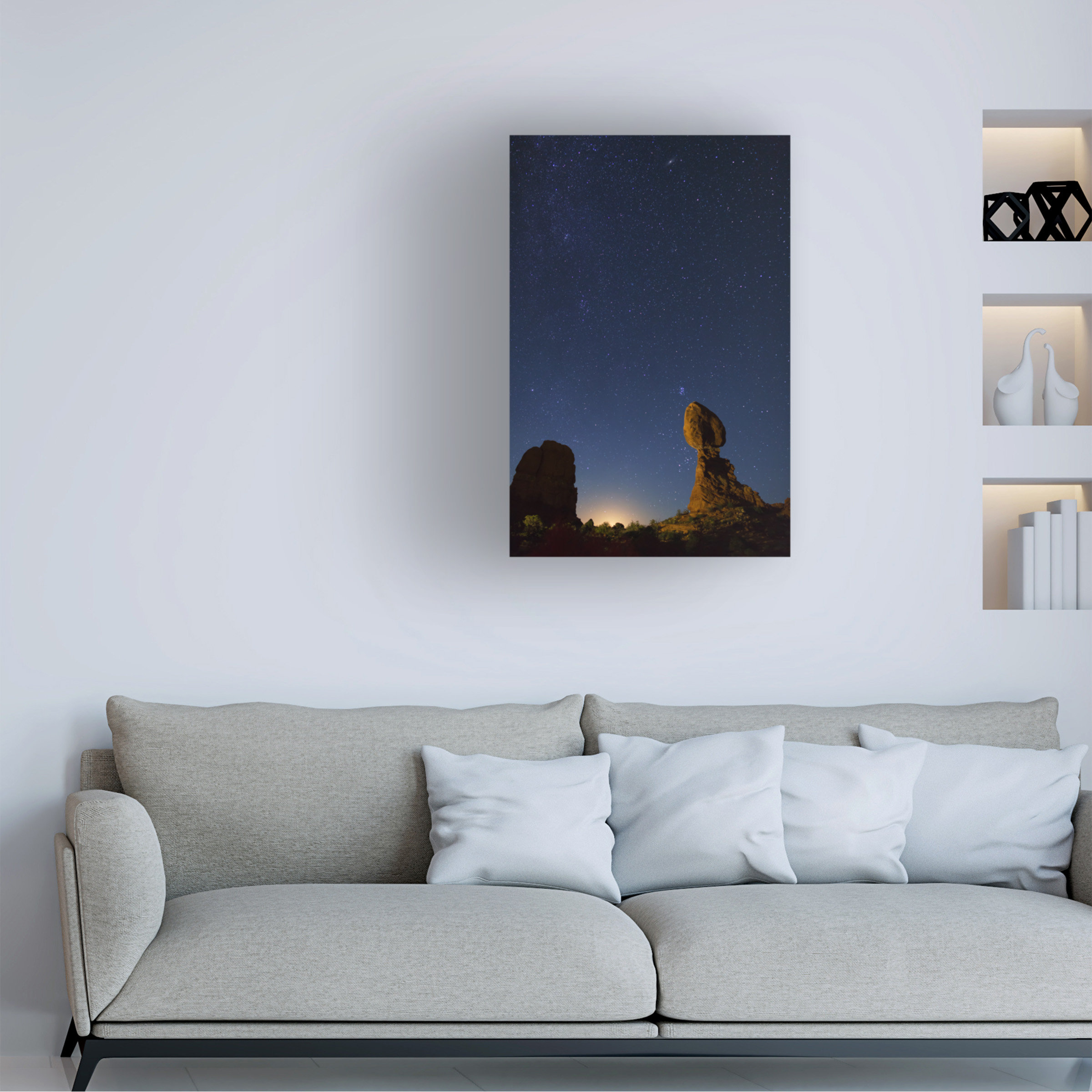 Union Rustic Wrapped Canvas Wall Art - Royce Bair 'Balanced Rock Rising ...