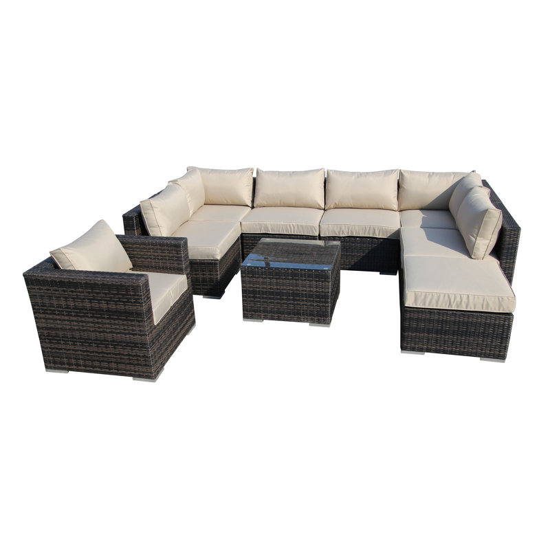 The Manhattan 7 Seater Set With Single Seater, Mix Brown