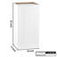 Armoire murale en bois blanc abordable avec beaucoup de rangement pour la cuisine, la salle de bain et le salon - l 18 po x P 12 po x H 42 po, style classique, simple à installer, une porte et trois tablettes de buanderie, bureau Shaker facile
