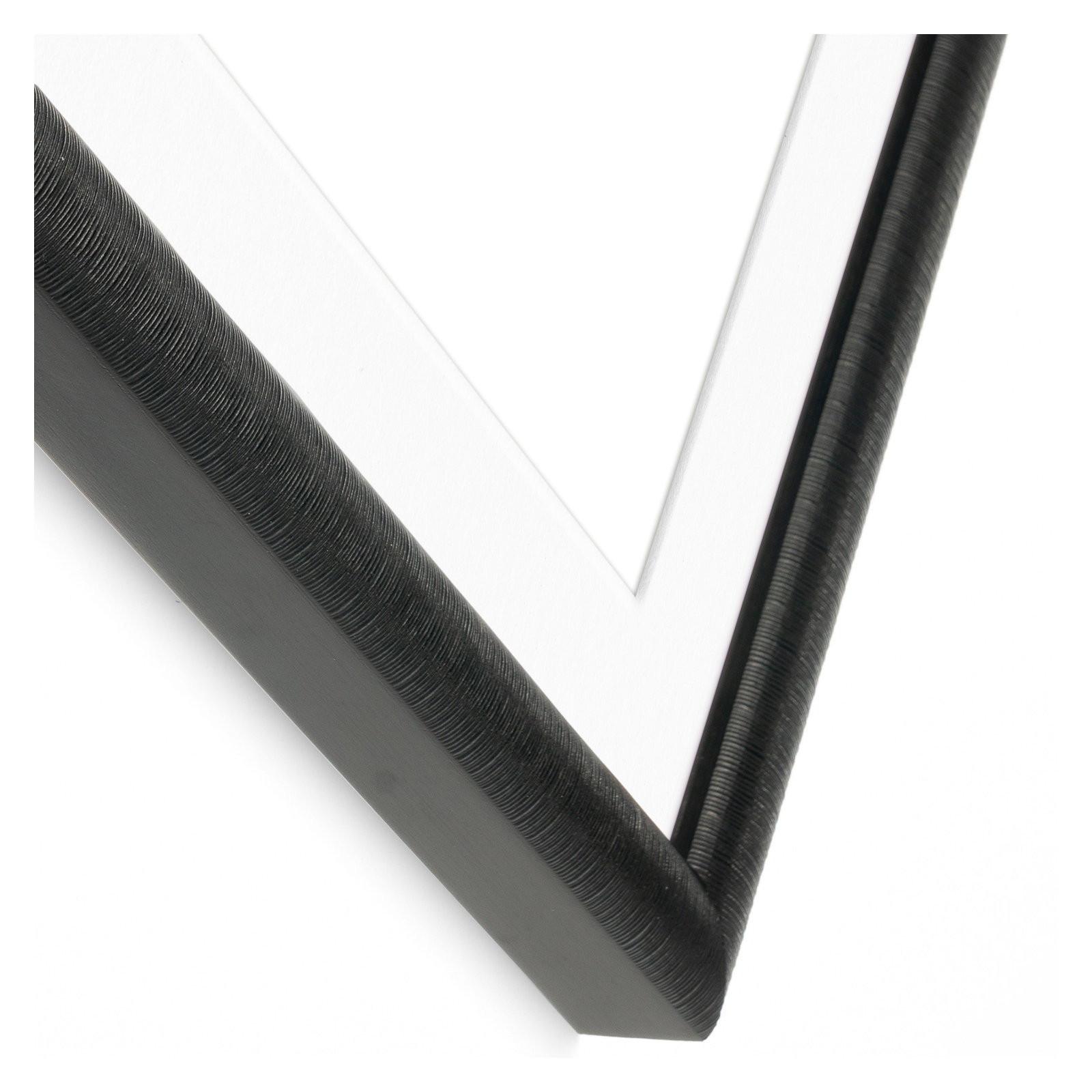 Chopra Wood Picture Frame with Mat, Black, 18" x 24"