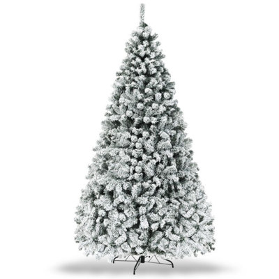Arbre de Noël artificiel à charnière enneigé 9 pi Premium