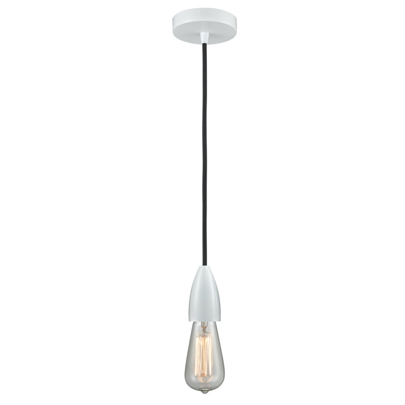 Cecile 1 - Light Single Pendant, White/Black