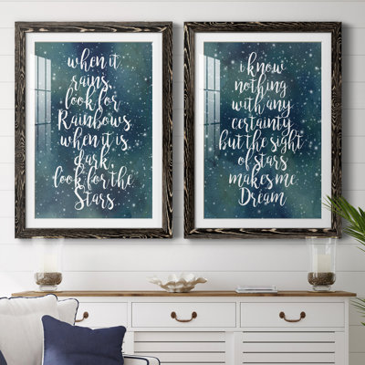 " Galaxy Quote I " 2 - Pieces