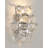 Armed 3-Light Stainless Steel Wall Sconce With Clear Crystal Accents-1689565893