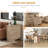 Folding Dining Table, Drop Leaf Table with 2-tier Shelves