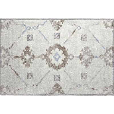 Premium Machine Washable Taquoia AMF122 Taupe Rug