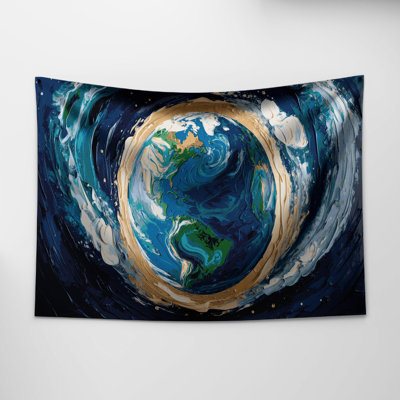 Space Earth from space Wall Tapestry