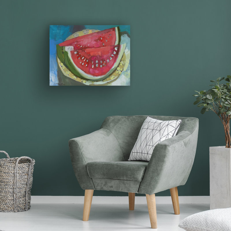 Watermelon V - reproduction sur toile tendue, H 24 po x l 32 po x P 2 po