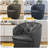 Classic Tuffted Vegan Faux Leather Swivel Barrel Chair No Assembly Required-499501869