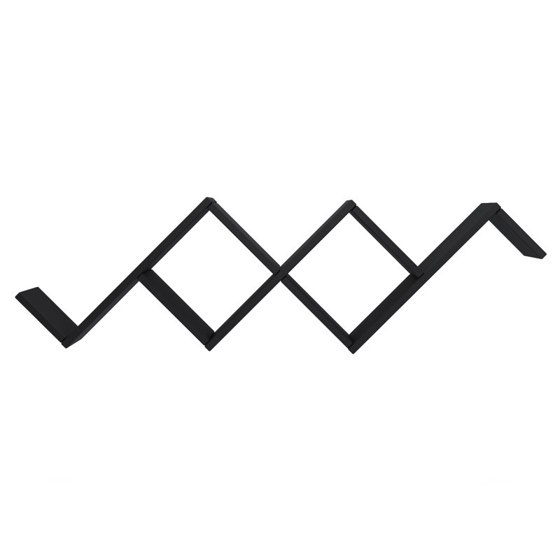 5 Piece Floating Shelf, Black