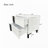 High Gloss 3-Piece Bedroom Set Floating Bed Frame Queen Size Platform Bed With LED Light & 2 Nightstands